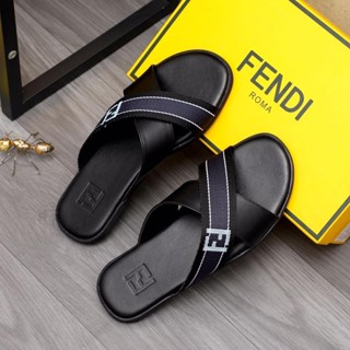 [EUR Size] Fendi 2022 รองเท้าแตะ กันลื่น เหมาะกับเดินชายหาด แฟชั่นฤดูร้อน สําหรับผู้ชาย