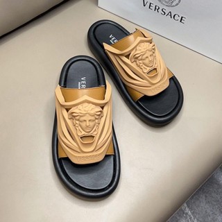 [EUR Size] versace ใหม่ รองเท้าแตะลําลอง เรียบง่าย แฟชั่น 2023