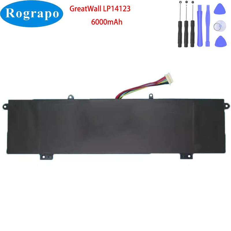 ใหม่7.6โวลต์6000มิลลิแอมป์ชั่วโมง45.67WH โน๊ตบุ๊คแล็ปท็อปแบตเตอรี่สำหรับ GreatWall LP14123 10ขา7ลวดเ