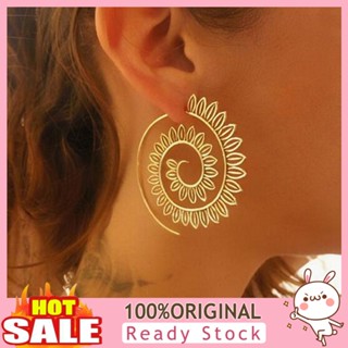 [B_398] Spiral Alloy Water Drop Party Hoop Earrings Lady Eardrop Jewelry