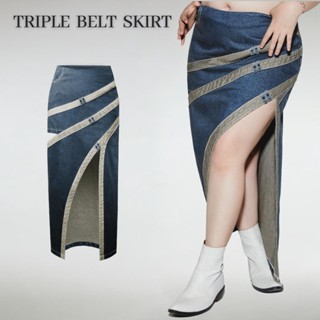 Merge Official - Triple Belt Skirt (พร้อมส่ง)