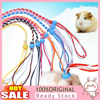 [B_398] 1.4/2m Small Pet Hamster Adjustable Traction Rope Collar Leash