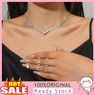 [B_398] 1 Set Women Necklace Tassels Rhinestones Jewelry Elegant Jewelry Set for Daily Wear