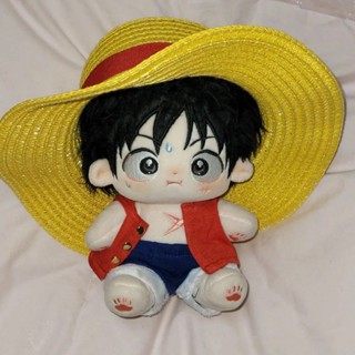 ✜One Piece ตุ๊กตาลูฟี่ขโมยแอตทริบิวต์ถนนเล็กตุ๊กตาผ้าฝ้าย 20 ซม. ตุ๊กตานู้ดไร้กระดูกช่องของขวัญมูลค่าสูง