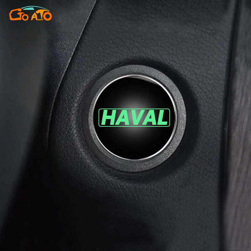 GTIOATO เรืองแสง ปุ่มสตาร์ทรถยนต์ สติกเกอร์ตกแต่ง ของแต่งภายในรถยนต์ สำหรับ Haval H6 Jolion