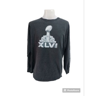 เสื้อยืดแขนยาวแบรนด์ NFLTEAM APPAREL SUPER BOWL XLVI Size XL มือ2