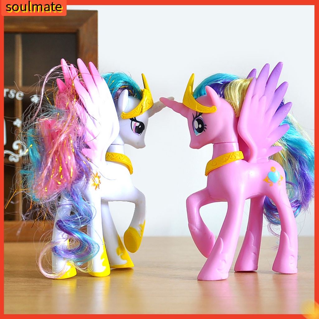 <Soulmate> ฟิกเกอร์ My Little Pony Moon Princess พีวีซีของเล่นสะสมสําหรับเด็ก 1 ชิ้น 14 ซม.
