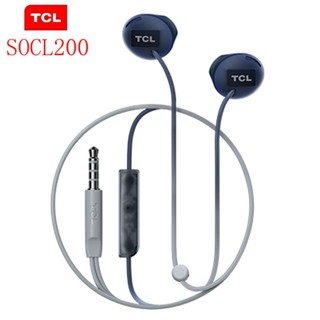 ของแท้ TCL SOCL200 ชุดหูฟังกึ่งอินเอียร์ แบบมีสาย พร้อมเกมข้าวสาลี สําหรับคอมพิวเตอร์ โทรศัพท์มือถือ