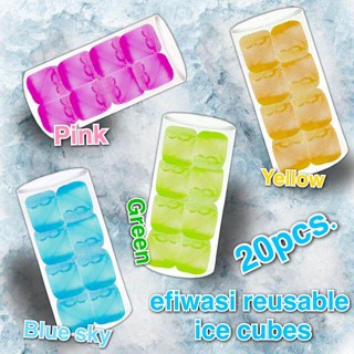 ส่งเร็ว⚡️ Reusable Plastic Ice Cubes น้ำแข็งเก็บอุหภูมิบล็อค *คละสี* ก้อนน้ําแข็งพลาสติก ใช้สำหรับใส่ในเครื่องดื่มได้อย่