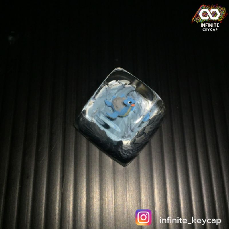 Artisan keycap คีย์แคปโปเกม่อน ( น้อง Lapras)คีย์แคปแฮนด์เมด Keycap Pokémon