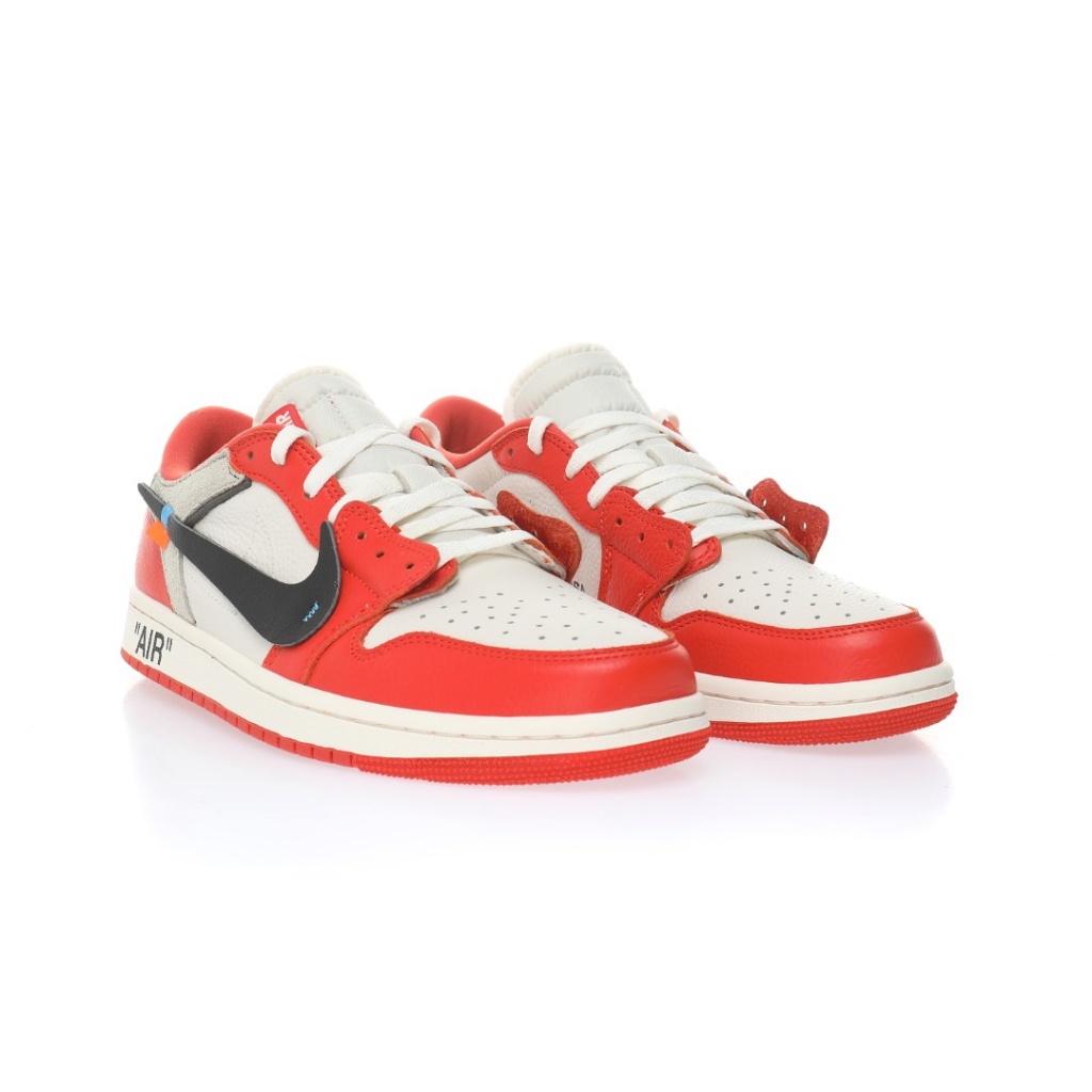 Off-White&Nike Air Jordan 1 Low รองเท้าผ้าใบ