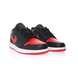 Nike Air Jordan 1 Low Bred Sail AJ1รองเท้าสเก็ต