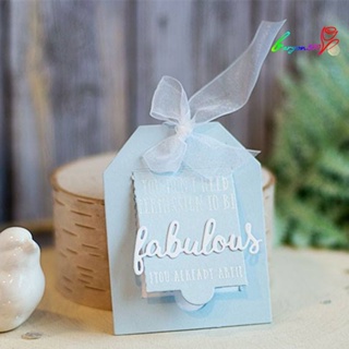 【AG】Creative Tag Shape Bookmark Greeting Card DIY Embossing Cutting Stencil