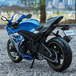 ☾☬1:12 Suzuki GSX R1000R รถจักรยานยนต์รุ่น Racing รถรุ่นรถทำมือตกแต่งรถของเล่นเด็ก