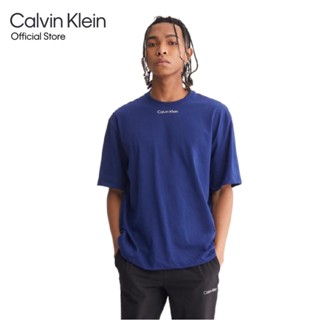 CALVIN KLEIN เสื้อยืดผู้ชายทรง Relaxed  รุ่น 4MS3K122 410 - สีน้ำเงิน