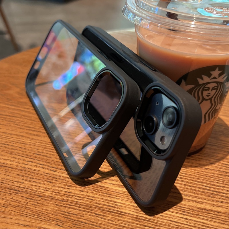 Metal หลังใสกันกระแทก กันกระแทก เรียบหรู สำหรับรุ่น เคสไอโฟน iPHONE 11 12 13 pro promax  #17