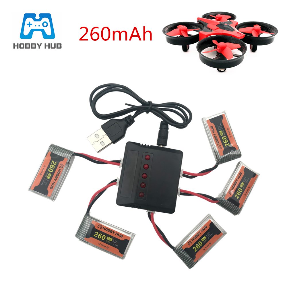 แบตเตอรี่สำหรับ JJRC แบตเตอรี่ H36 3.7โวลต์260มิลลิแอมป์ชั่วโมงสำหรับ E010 E011 E013 Furibee F36 H36
