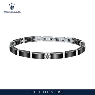 Maserati Jewels 22cm Mens Stainless Steel Ceramic Bracelet JM221ATZ04 (Adjustable)