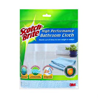 ผ้าไมโครไฟเบอร์เก็บฝุ่นสำหรับห้องน้ำ SCOTCH-BRITE 30x32cm สีฟ้า