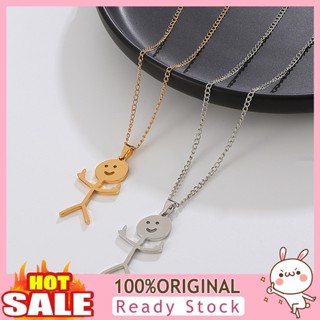 [B_398] Adults Necklace Smiling Face Middle Finger Hip Hop Stainless Steel Doodle Pendant Necklace Fashion Jewelry