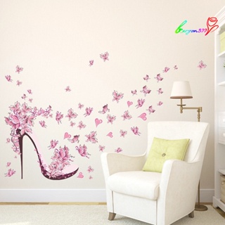 【AG】Creative High Heels Shoes Butterfly Wall Stickers Living Room Home Decor