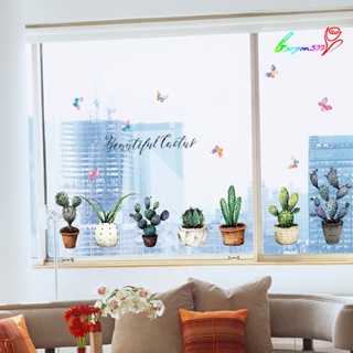 【AG】Cactus Bonsai DIY Wall Sticker Living Room Bedroom Cupboard Home Decor