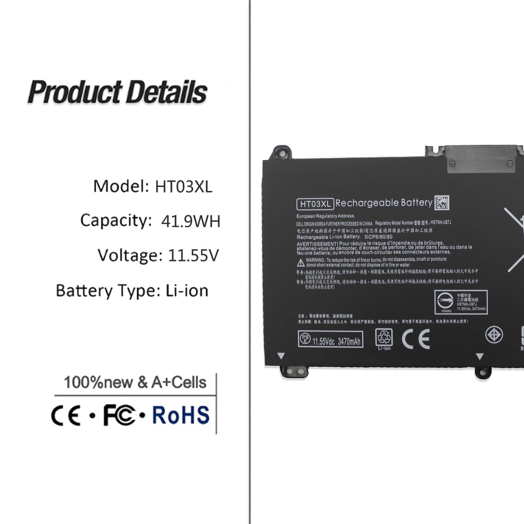 L11119-855 15-CS แบตเตอรี่แล็ปท็อปสำหรับ HP Pavilion 14-CM 14-CK 14-DF 14-MA G7 HT03XL 15-CW 17-CA HP 240 245 250 340