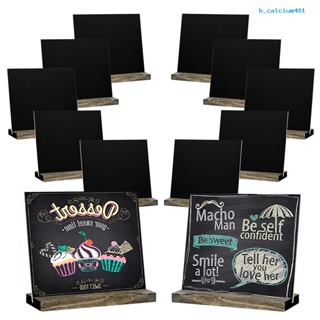 Calciwj 1 Set Chalkboard Signs with Stable Base Easy Writing Detachable Mini Blackboard