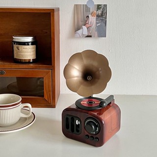 ♝﹍Retro Nostalgic Gramophone กล่องดนตรี Music Box เดสก์ท็อปตกแต่งห้องตกแต่งของขวัญวันเกิด