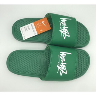 รองเท้าแตะลําลอง NK Co Stussy Benassi เหมาะกับเดินชายหาด แฟชั่นดั้งเดิม สําหรับคู่รัก