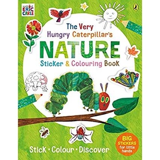 NEW! หนังสืออังกฤษ The Very Hungry Caterpillar's Nature Sticker and Colouring Book [Paperback]