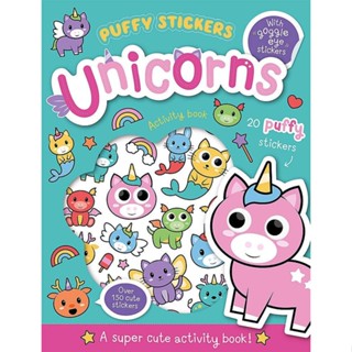 NEW! หนังสืออังกฤษ Puffy Sticker Unicorns (Wobbly-eye Puffy Sticker Activity) [Paperback]