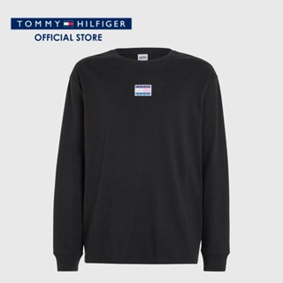 Tommy Hilfiger เสื้อสเวตเตอร์ผู้ชาย รุ่น DM0DM16402 BDS - สีดำ