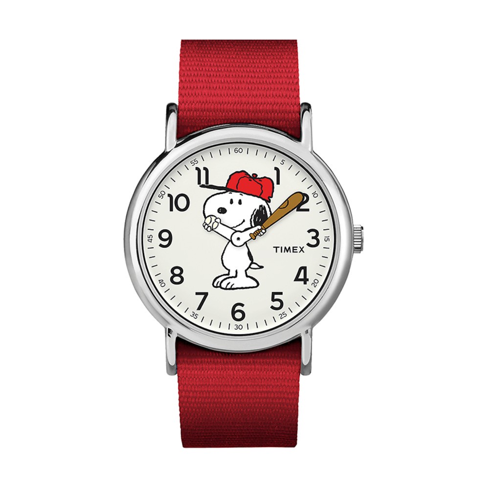 Timex TW2R41400  PEANUTS WEEKENDER RED นาฬิกาข้อมือผู้ชายเเละผู้หญิง สีแดง