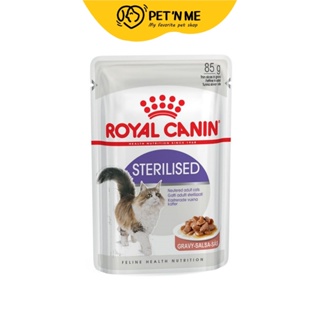 Royal Canin โรยัล คานิน อาหารเปียก ในเกรวี่ แบบเพ้าซ์ สูตรสำหรับแมวคุมกำเนิดแล้วทุกสายพันธุ์ 85 g