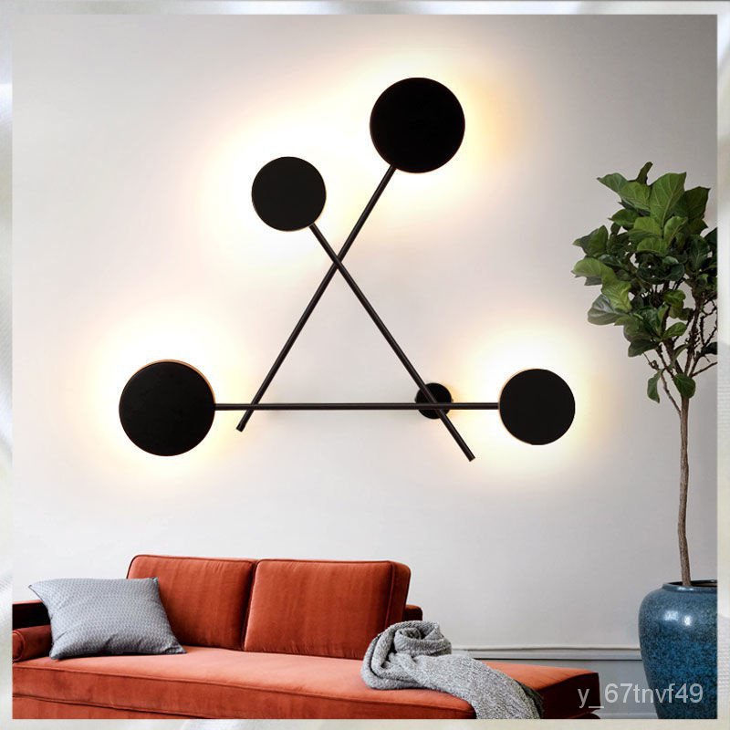 พื้นหลังที่เรียบง่ายผนังโคมไฟติดผนังร้านกาแฟห้องนอนนอร์ดิกทางเดินABCโคมไฟติดผนังโรงแรมทางเดินสร้างสร