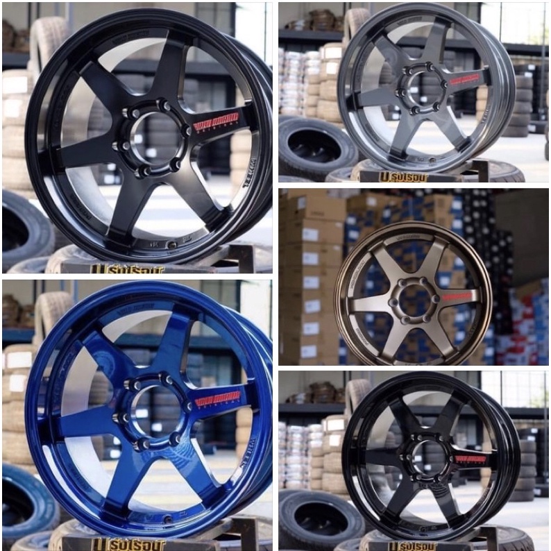 TE37ก้านตรงเลเซอร์แดง  กว้าง9.5/10.5 6รู R18