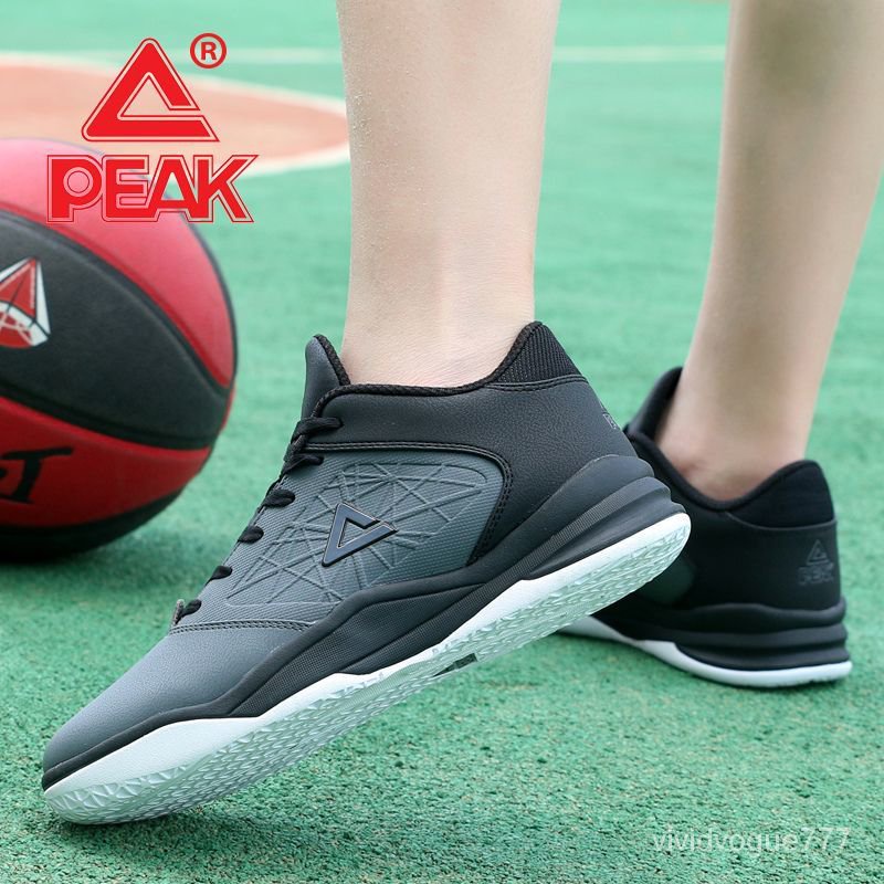 รองเท้าบาสเกตบอลฤดูร้อน Peak Men กันน้ำหนังข้อเท้าต่ำ