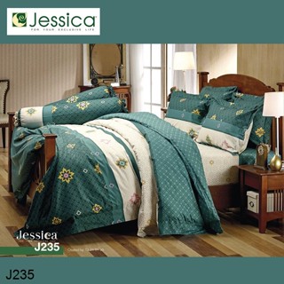 Jessica (ครบเซ็ต) ผ้าปูที่นอน+ผ้านวม 3.5ฟุต 5ฟุต 6ฟุต พิมพ์ลาย กราฟฟิก J235 #เจสสิกา เครื่องนอน ชุดผ้าปู ชุดผ้าปูเตียง