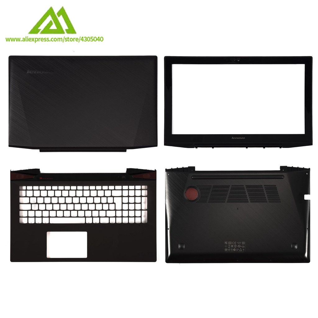 ใหม่ Original LCD ปกหลัง /Lcd ด้านหน้า /Palmrest/ ด้านล่างสำหรับ Lenovo Y50P-70 Y50-70 No Touch Blac