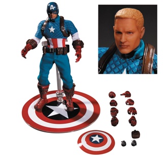 ▲▤สินค้าเก่าแกะกล่องของแท้ สปอต Mezco ant Captain America 1:12 โมเดลตุ๊กตาขยับได้