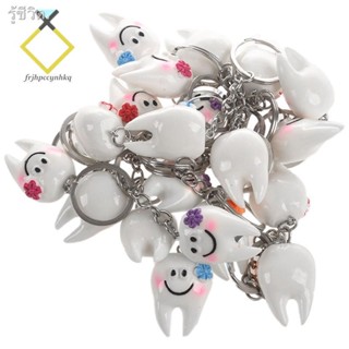 20 pcs Keychain Key Ring Hang Tooth Shape Cute Dental Gift