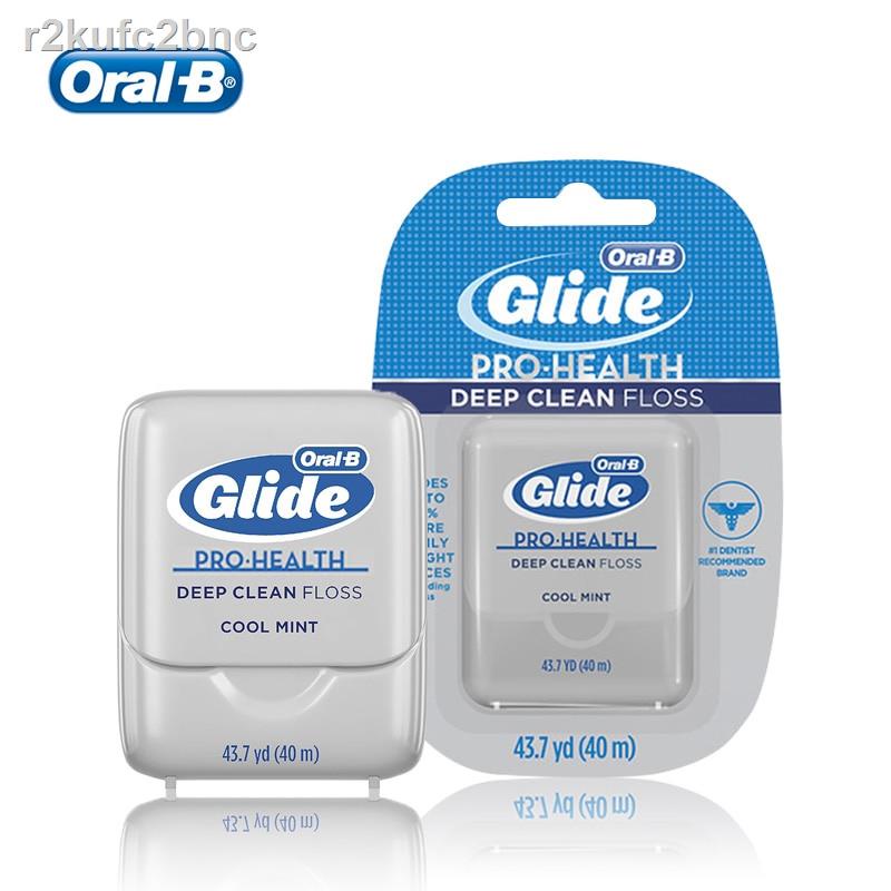 Oral B Glide Pro-Health Deep Cleaning Floss Portable Easy-Slide-in Dental Oral Hygiene Flosser Mint 40m 2/6 pcs