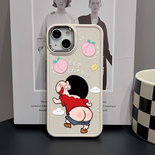 เคสโทรศัพท์มือถือ ซิลิโคน กันกระแทก ลายการ์ตูนชินจังน่ารัก สําหรับ iphone 14ProMax 11 13 12 7Plus 8 X XS Max