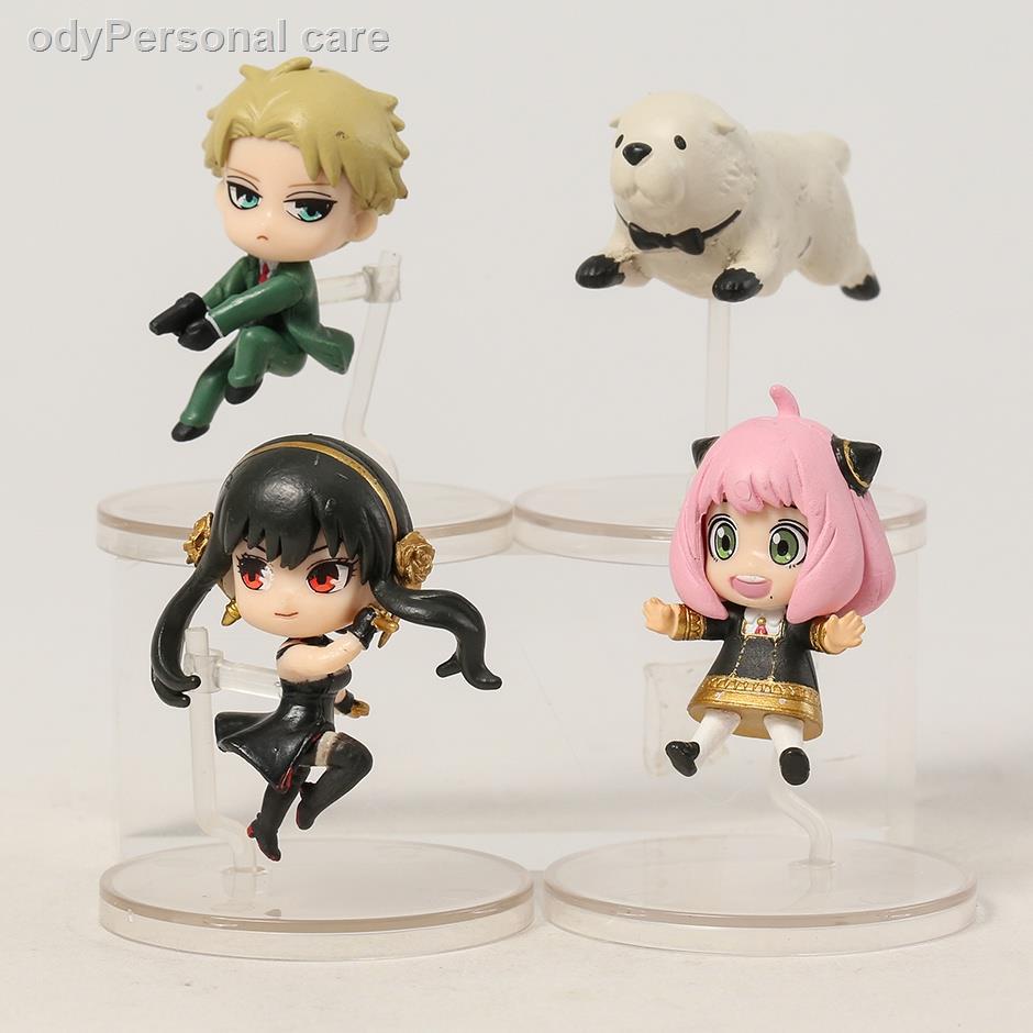 ♞☂4PCS Set Spy x Family Anya Pvc Figure Twilight Yor Briar Bond Capsule Mainan Figur Model Toys