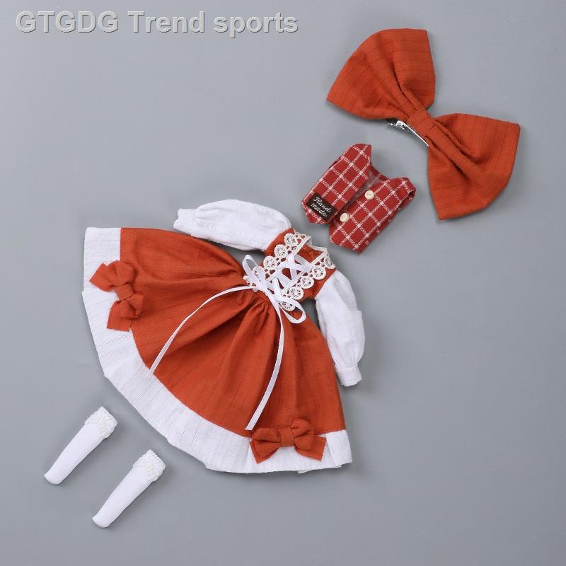 ❦OB24 OB22 Small rag doll clothes BJD blythe doll clothes British style dress up retro skirt DIY