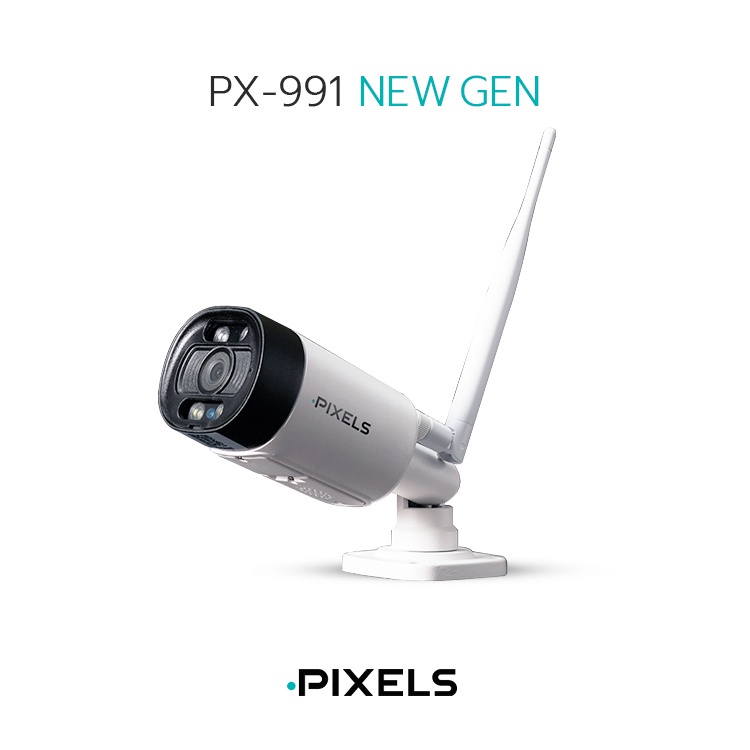 PX-WIFI991 NEW GEN กล้องวงจรปิดไร้สาย PIXELS รุ่นติดไซเรน แจ้งเตือนเป็นแสงไฟ LED และเสียง SIREN พูดคุยโต้ตอบสนทนาได้