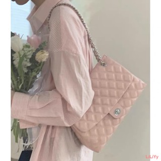 พร้อมส่ง🌹กระเป๋าสะพายโซ่รูปสี่เหลี่ยมขนมเปียกปูนความจุขนาดใหญ่ของฝรั่งเศสกระเป๋า Messenger ของฝรั่งเศส