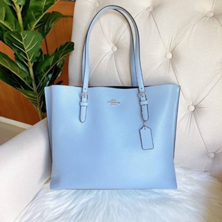 💙👜NEW 🆕 Coach Mollie Tote COLOR: Silver/Marble Blue สีฟ้าสวยมากก ละมุนสุด หายาก มี 1 ใบ หนังเรียบเนียบฝุดๆๆ