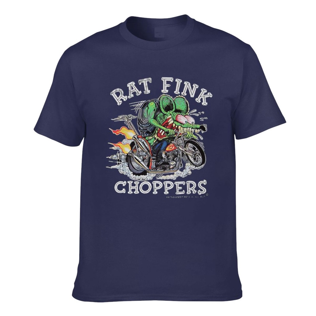 ✾✟เสื้อยืดผ้าฝ้ายผู้ชาย Rat Fink Choppers